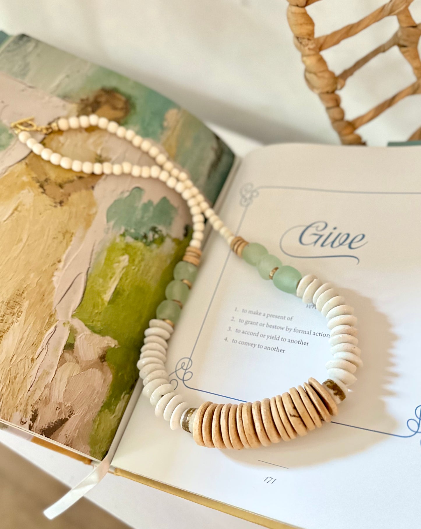 Coastal Nomad Long Beaded Statement Necklace