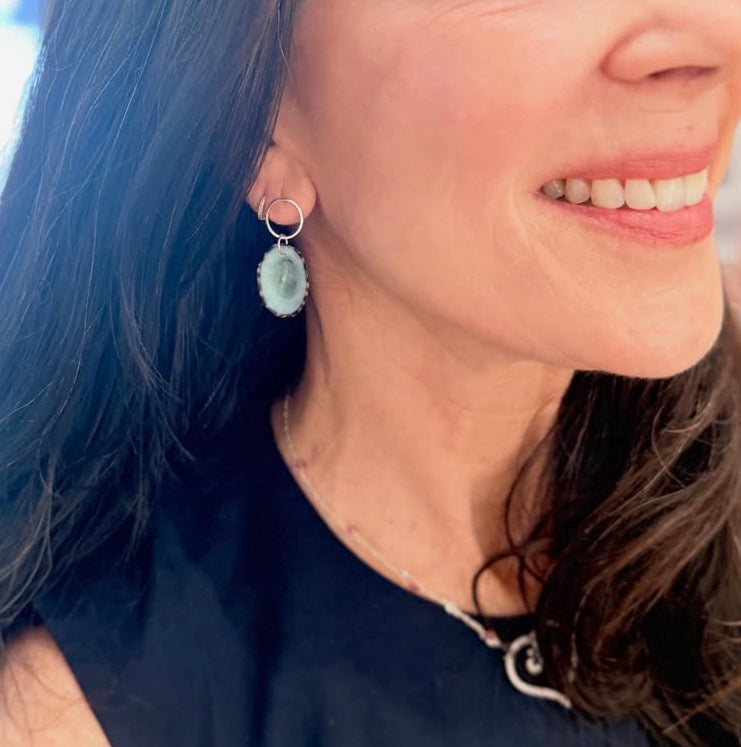 Limpet Shell Dangle Earrings | Silver + Gold