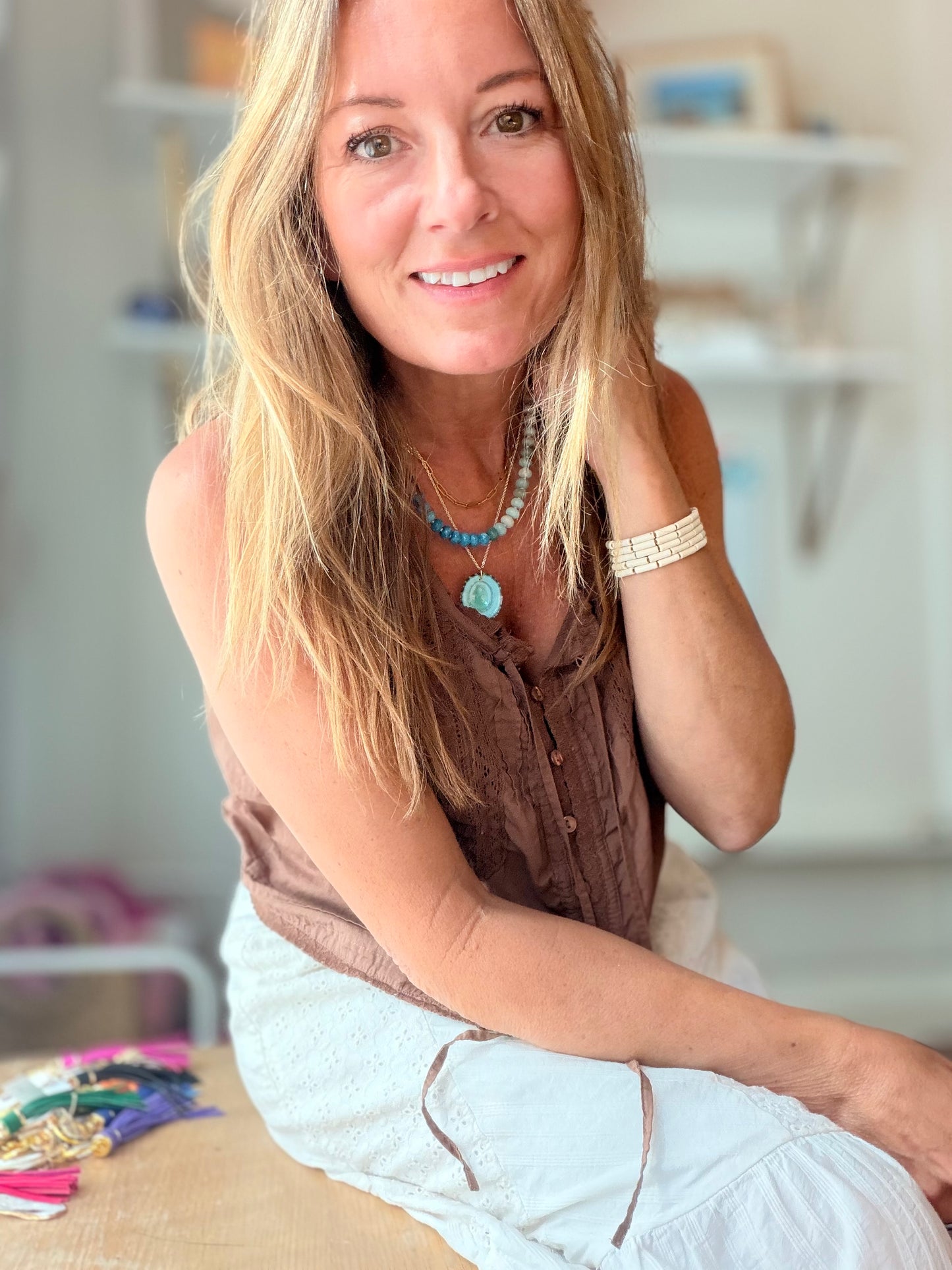 Sand + Shore Gemstone Necklace