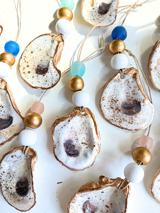 Oyster + Sea Glass Hanging Gift Set (3)
