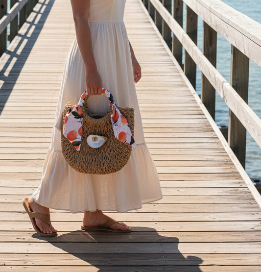 Mini Oyster Wrap Handbag | Citrus Crush