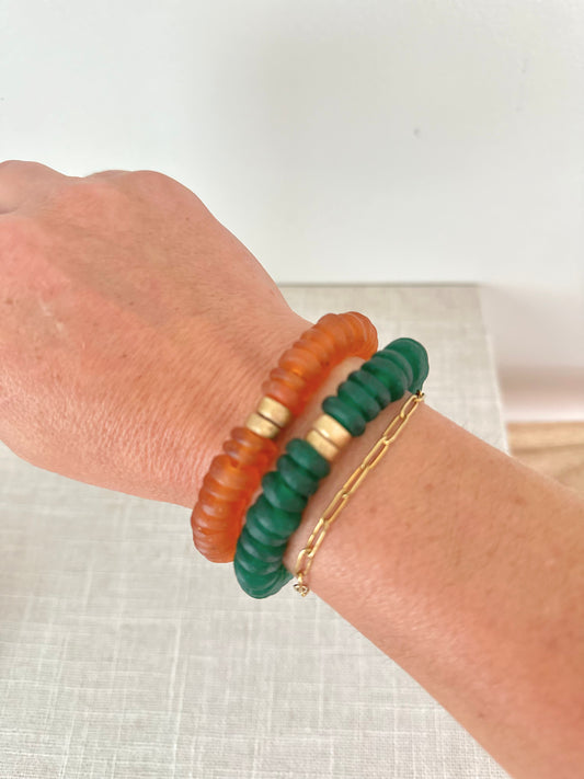 Salt + Sol Sea Glass Disc Bracelet