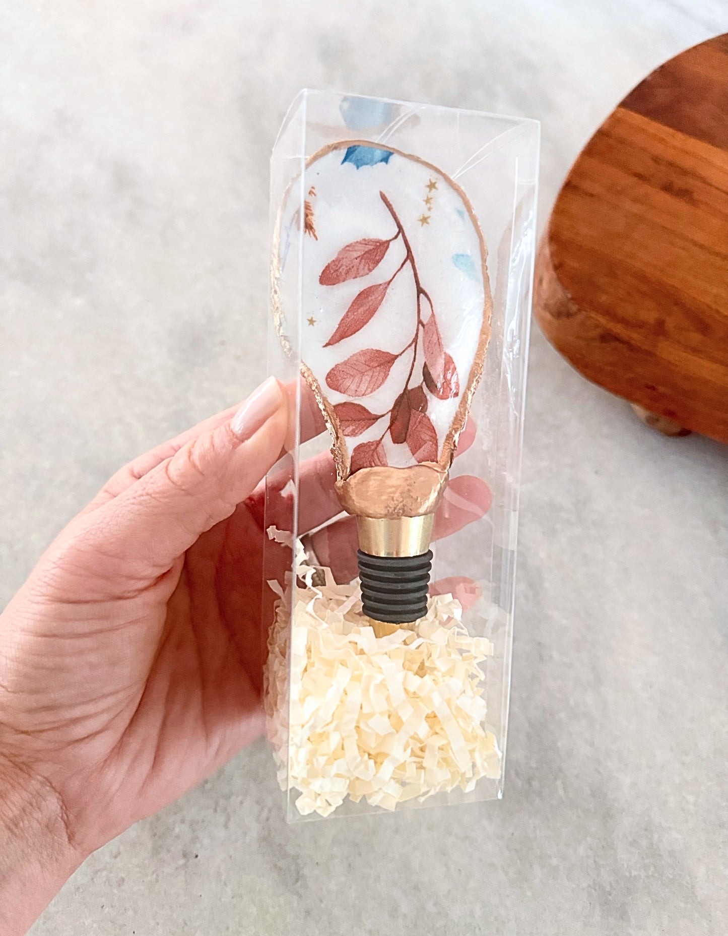Oyster Shell Wine Stopper | Fall
