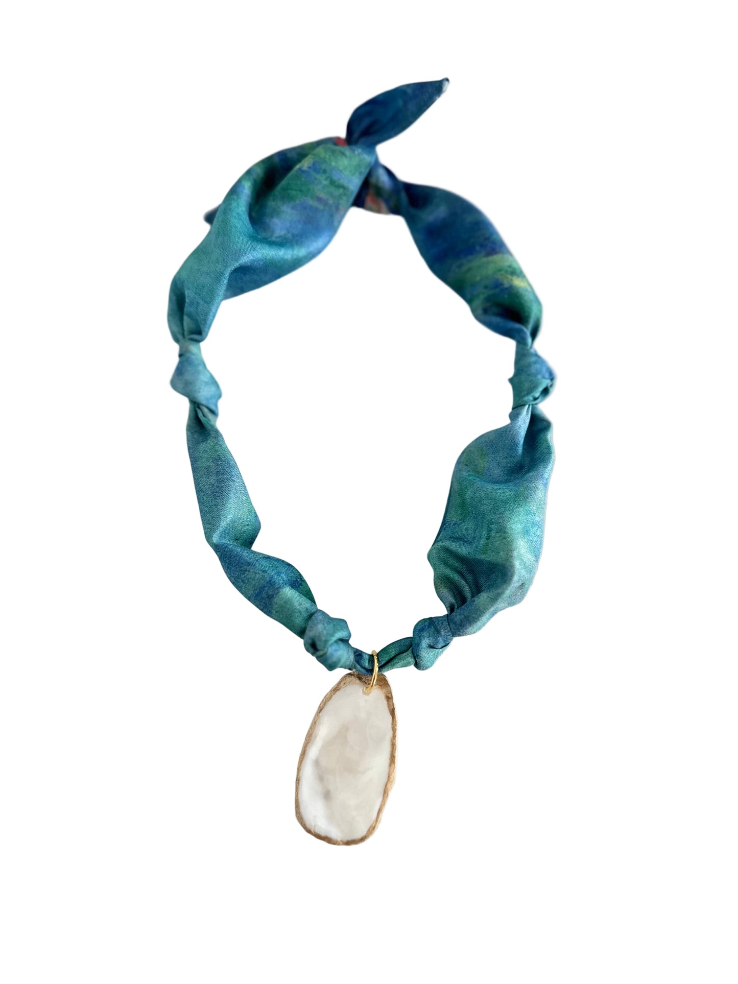 Knotted Scarf + Oyster Necklace | Watercolor Art