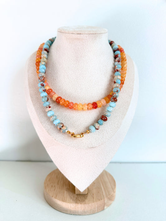 Soft Citrus | Beaded Gemstone Necklace