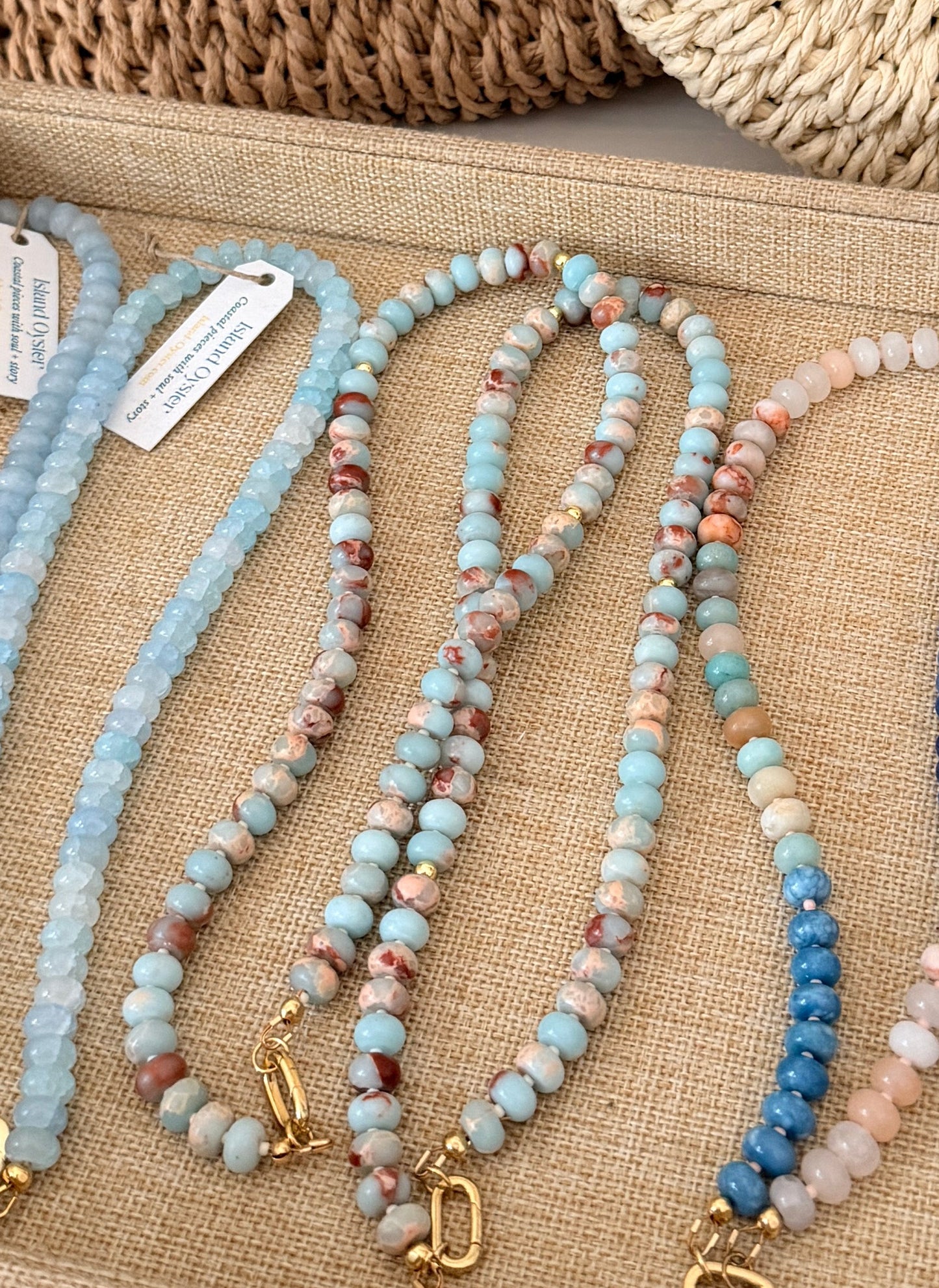Coastal Terra l Beaded Gemstone Necklace