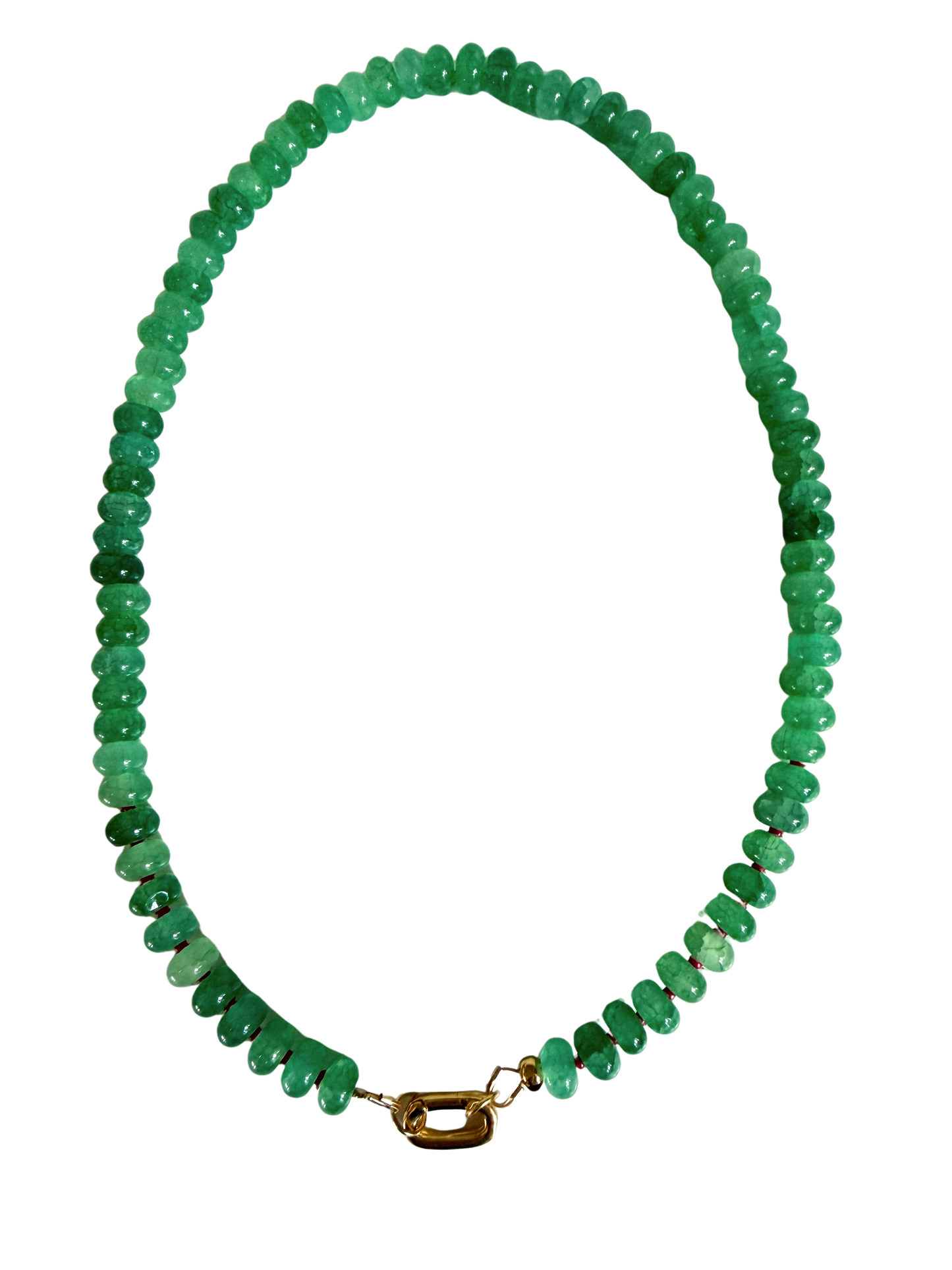 Sea Moss Green | Beaded Gemstone Necklace