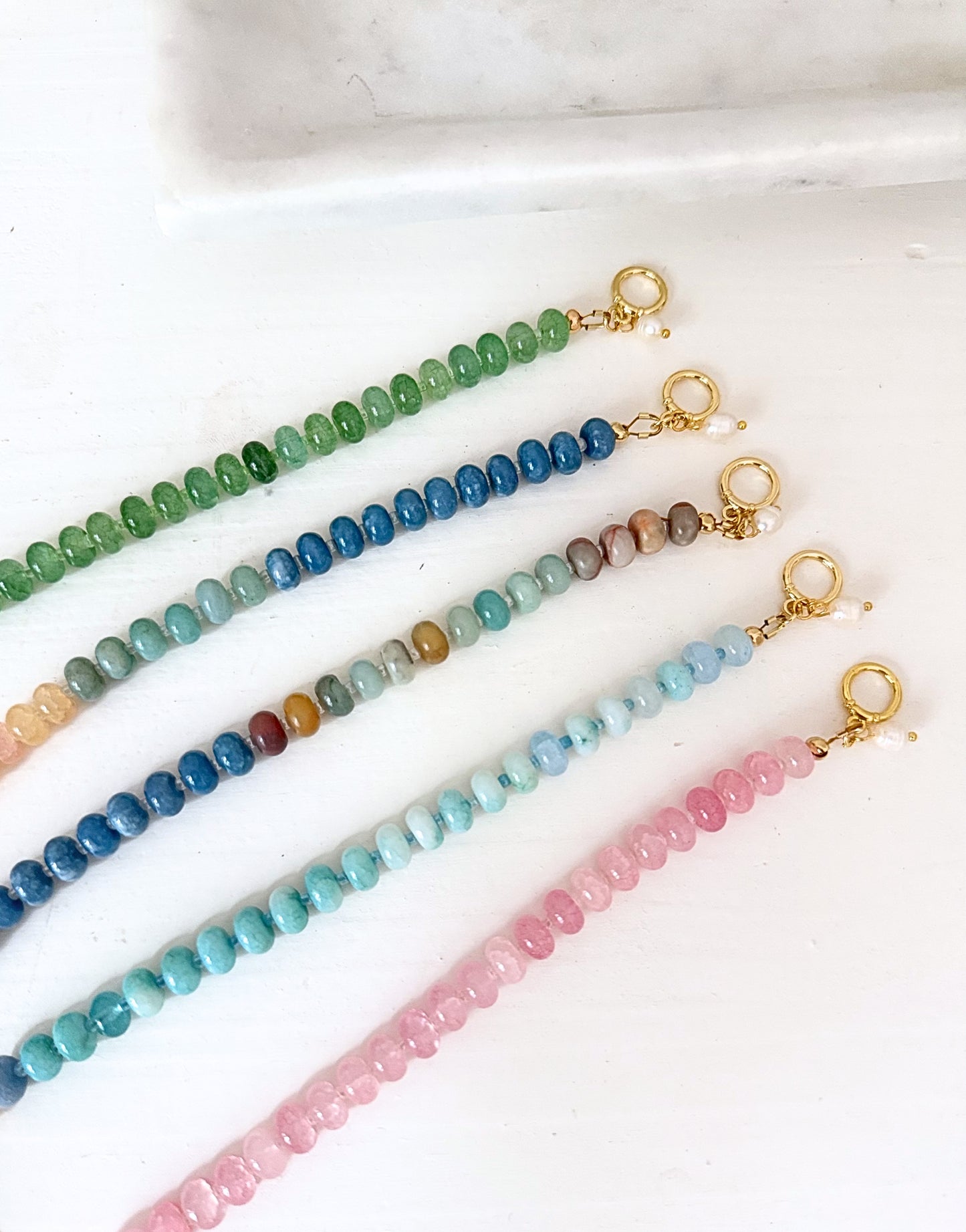 Hidden Pearl Gemstone Bracelet | 5 colors