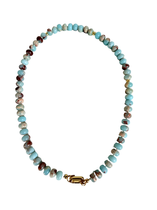 Coastal Terra l Beaded Gemstone Necklace