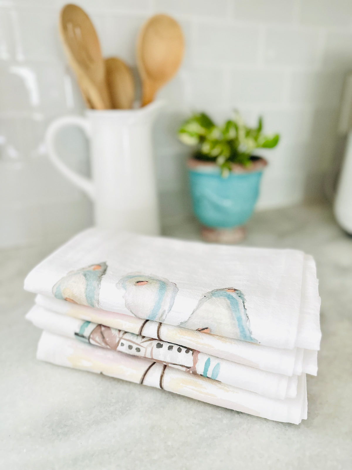 Coastal Tea Towels | Hostess Gift