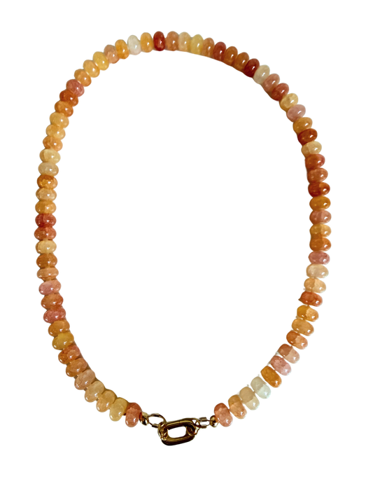 Soft Citrus | Beaded Gemstone Necklace