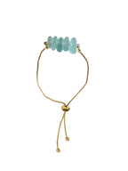 Aqua Sea Glass Bolo Bracelet