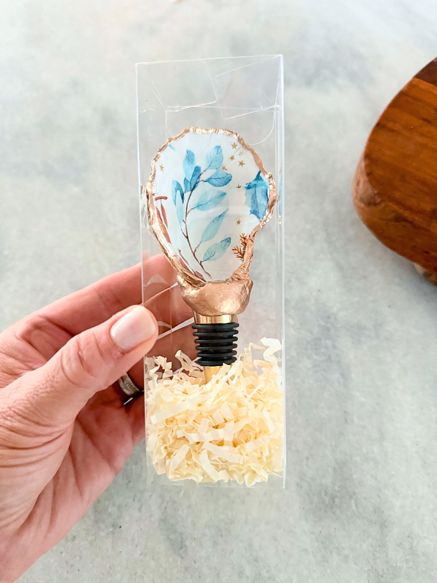 Oyster Shell Wine Stopper | Fall