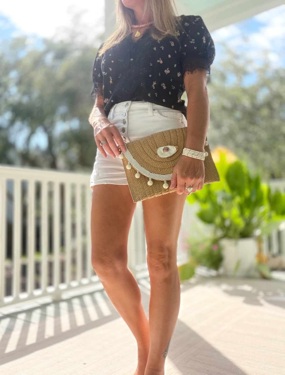 Island Oyster Bohemian Clutch / Crossbody
