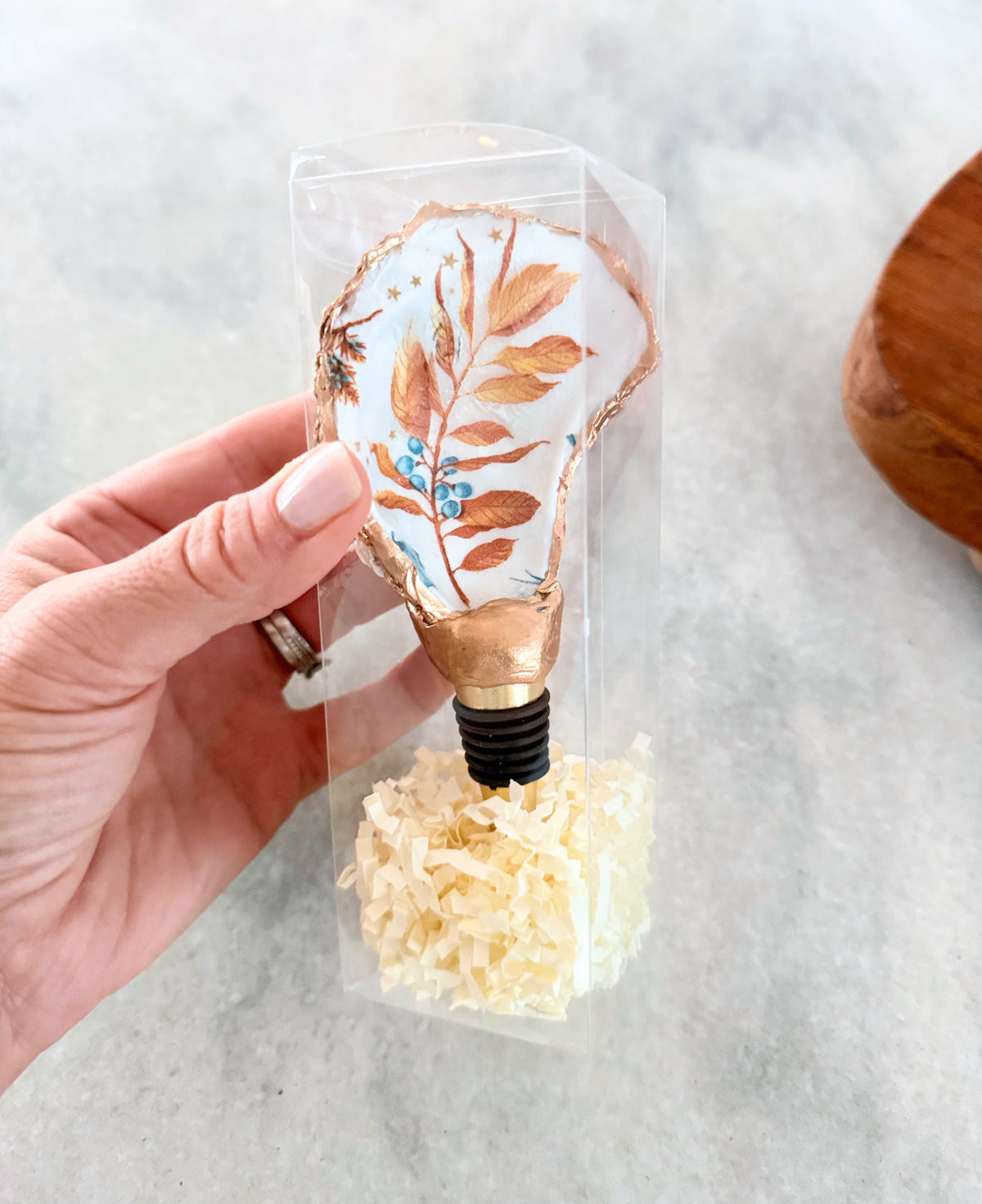Oyster Shell Wine Stopper | Fall