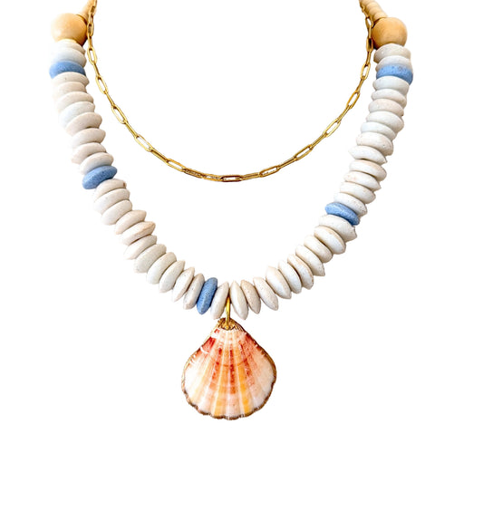Carolina Scallop Shell Necklace