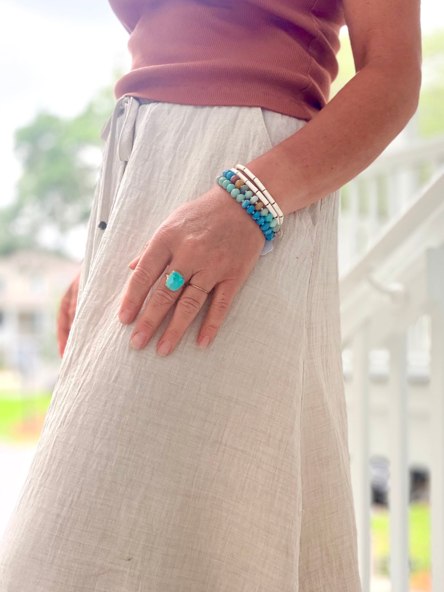 Hidden Pearl Gemstone Bracelet | 5 colors