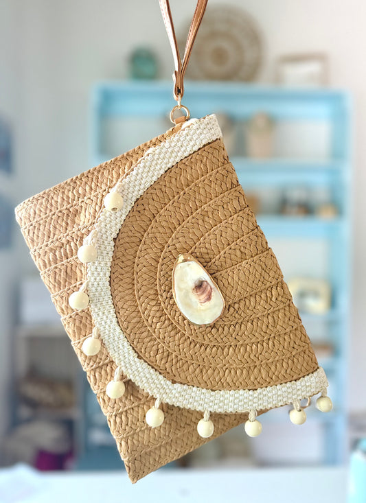 Island Oyster Sand & Sea Clutch / Crossbody