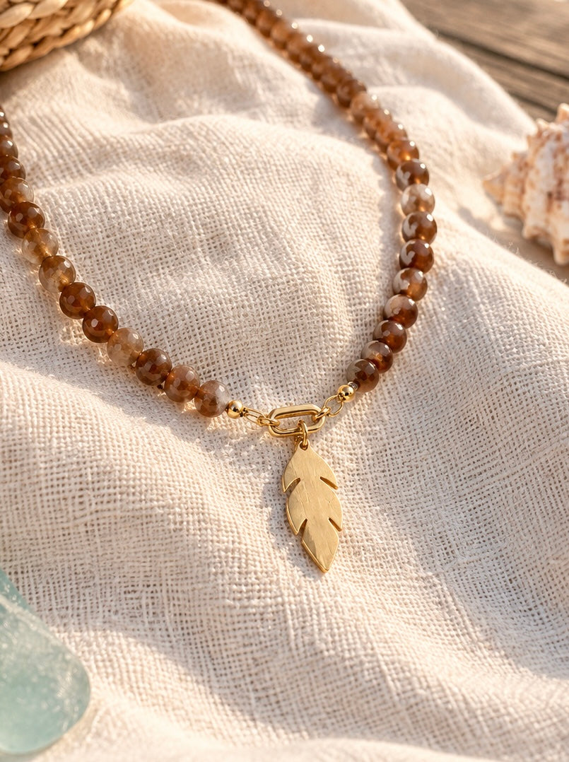 Gemstone Bead Necklace | 12 Colors