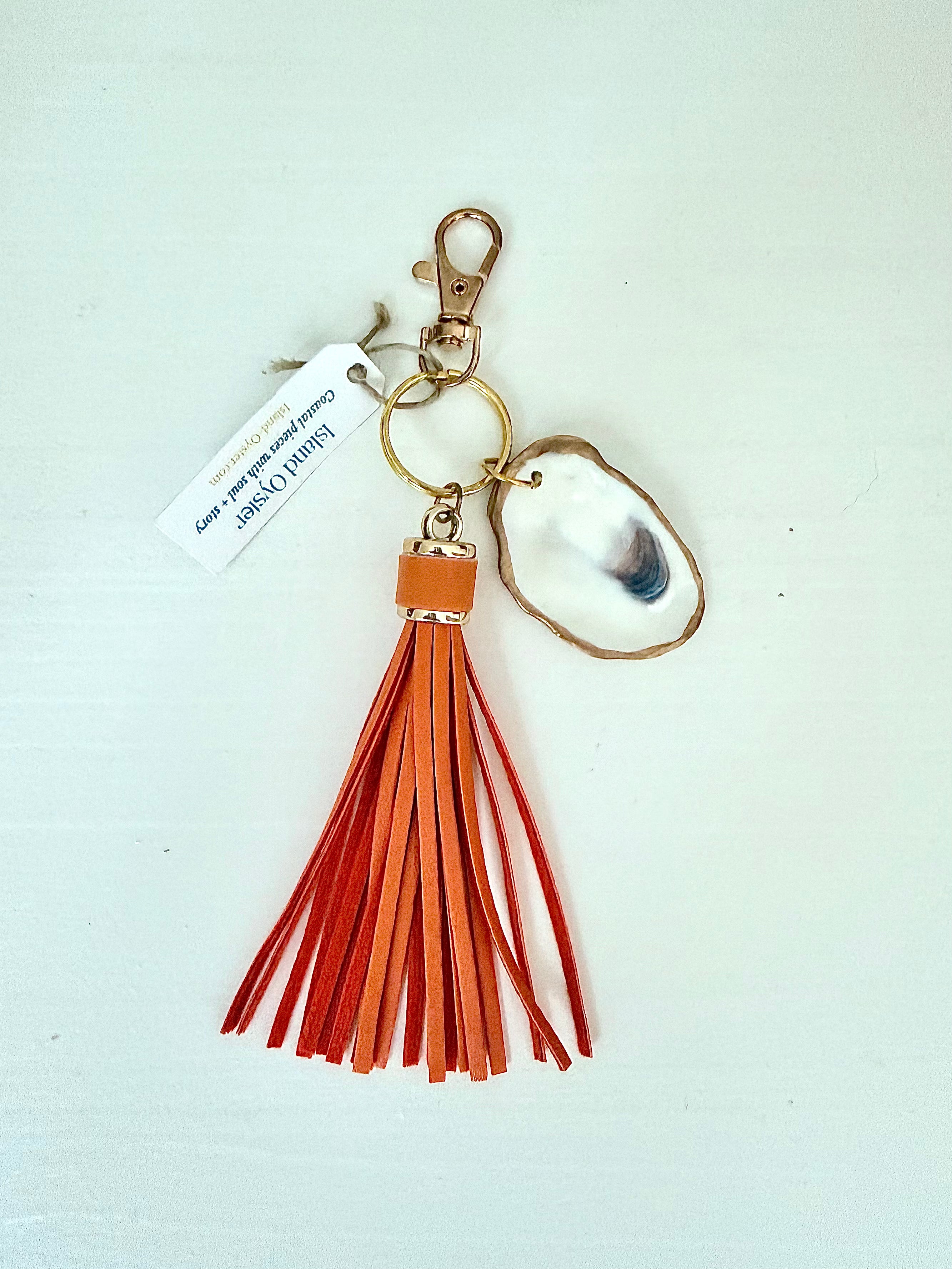Tassel + Oyster Bag Charm / Keychain