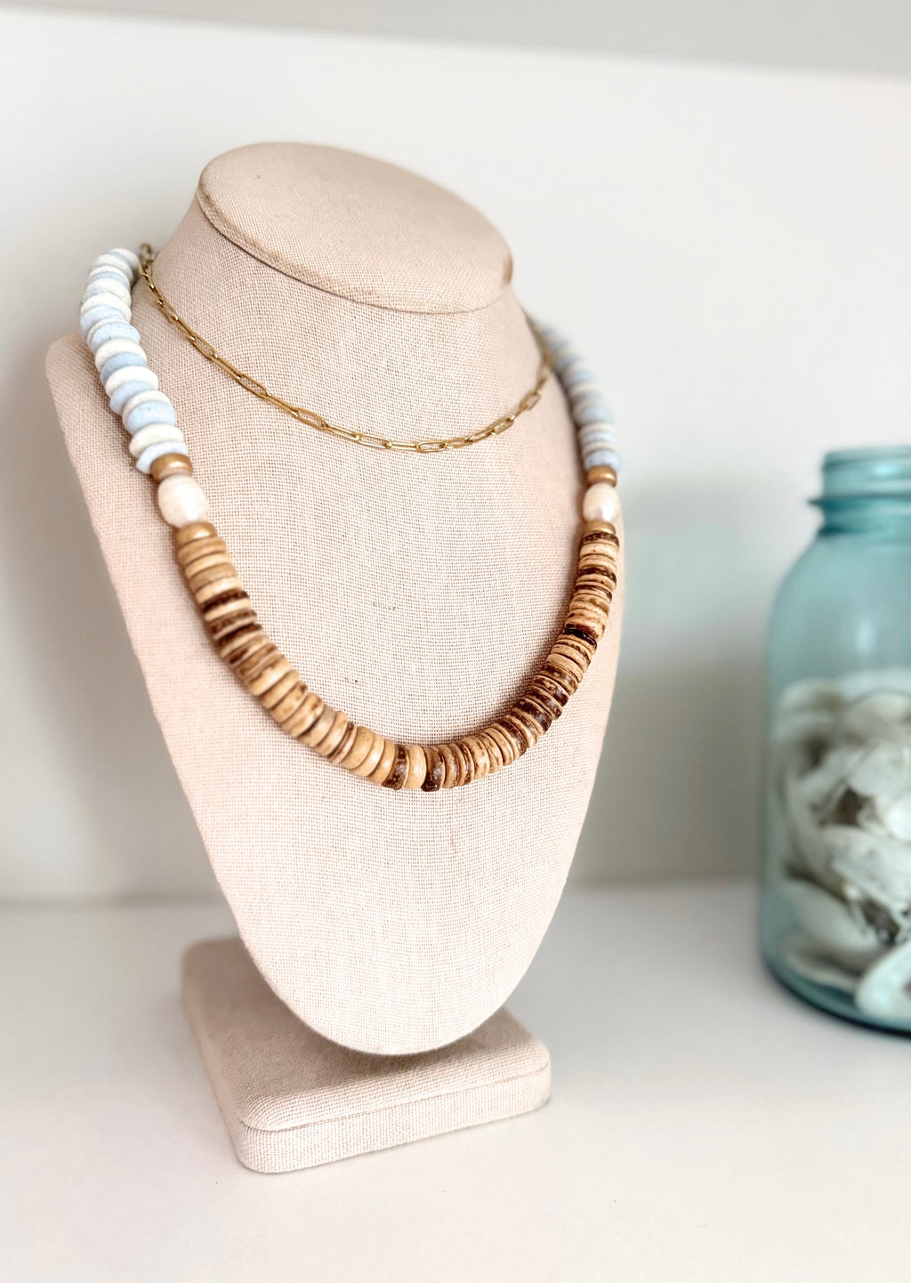 Coconut Breeze Beaded Necklace
