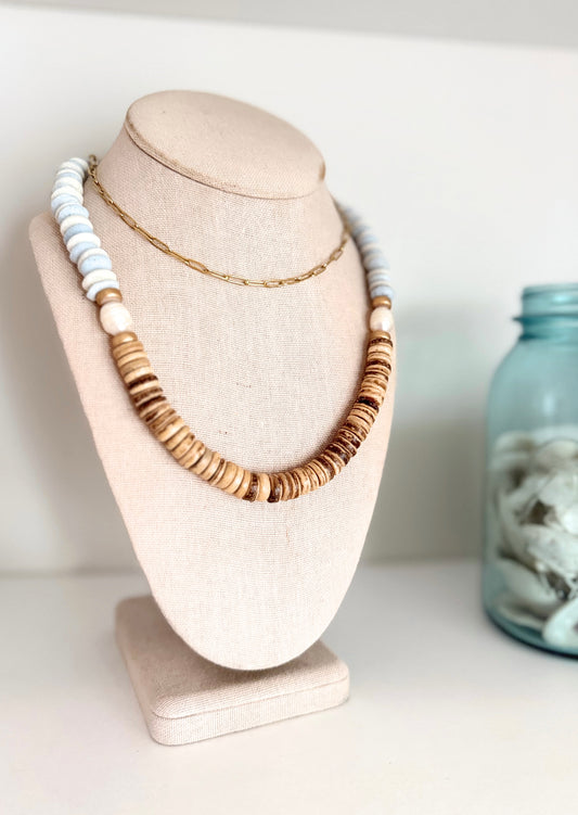 Coconut Breeze Beaded Necklace
