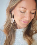 Oyster Shell Dangle Earrings