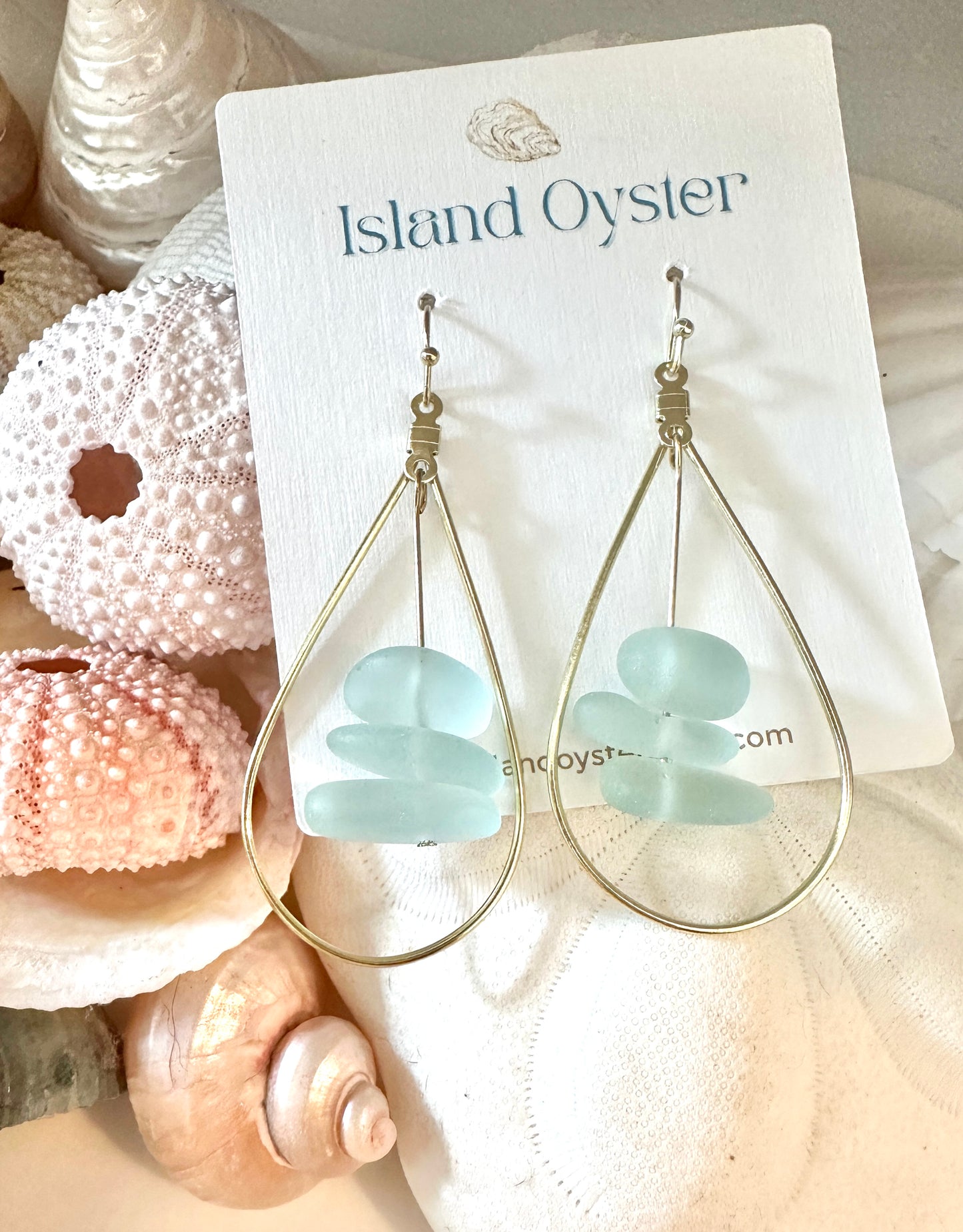 Teardrop Sea glass Earrings