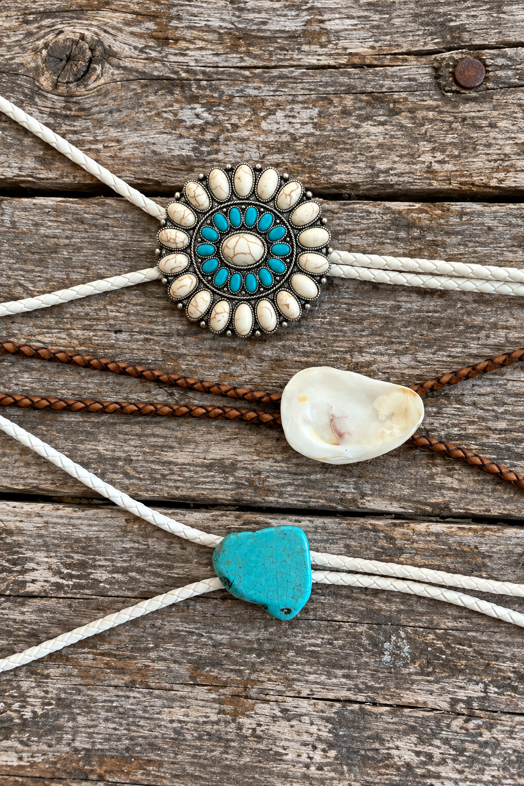 Saltwater Stone Bolo Necklace