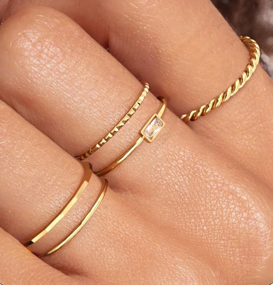 Gold Stacking Rings