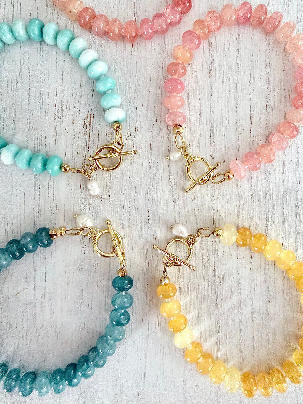 Hidden Pearl Gemstone Bracelet | 5 colors