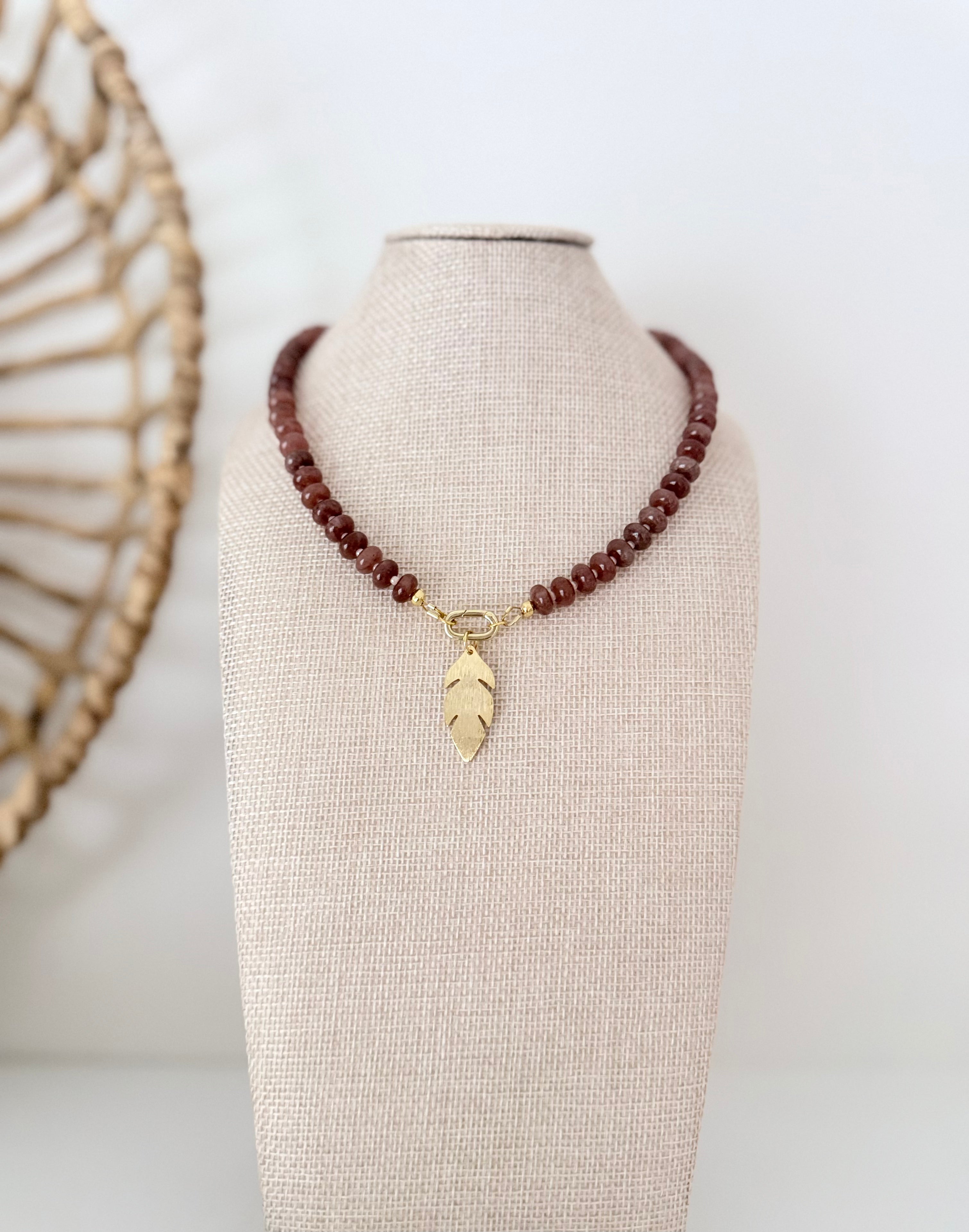 Gemstone Bead Necklace | 12 Colors
