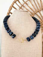 The Dockside Oyster Necklace | Navy