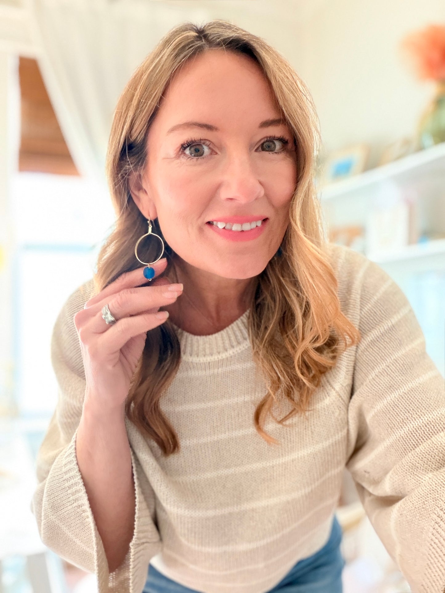 Simply Sea Glass Earrings / 5 Colors