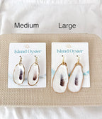 Oyster Shell Dangle Earrings
