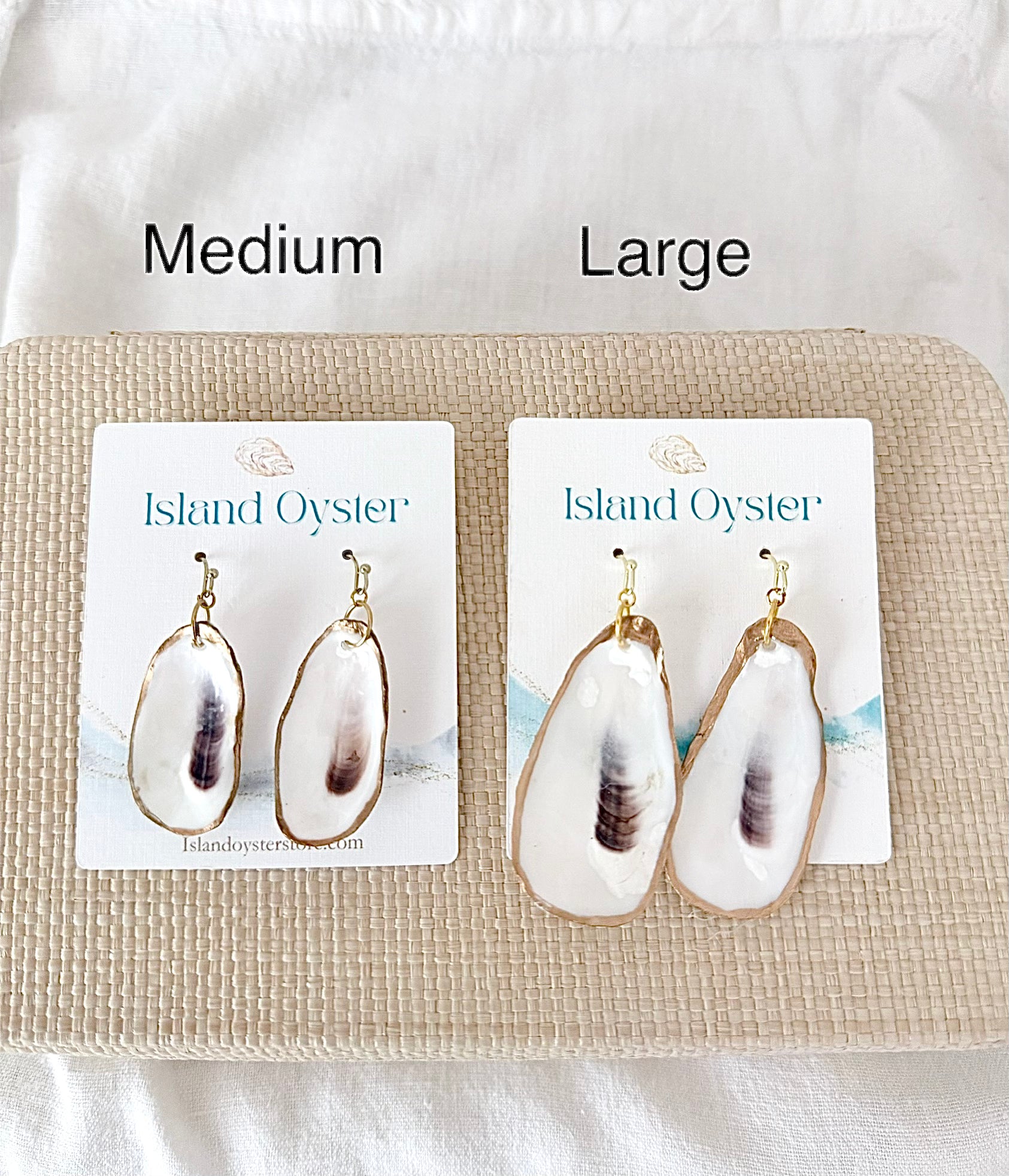 Oyster Shell Dangle Earrings
