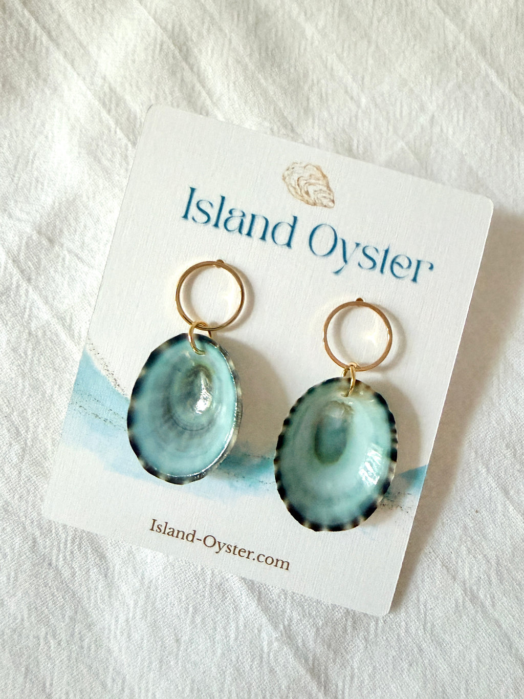 Limpet Shell Dangle Earrings | Silver + Gold