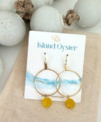 Simply Sea Glass Earrings / 5 Colors