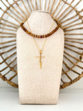 Faith Cross Gold Charm Necklace
