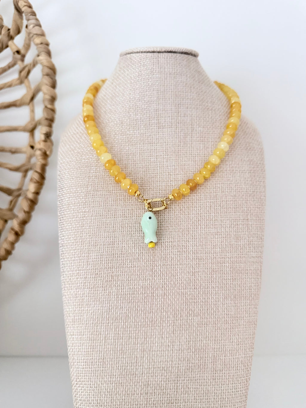 Gemstone Bead Necklace | 12 Colors