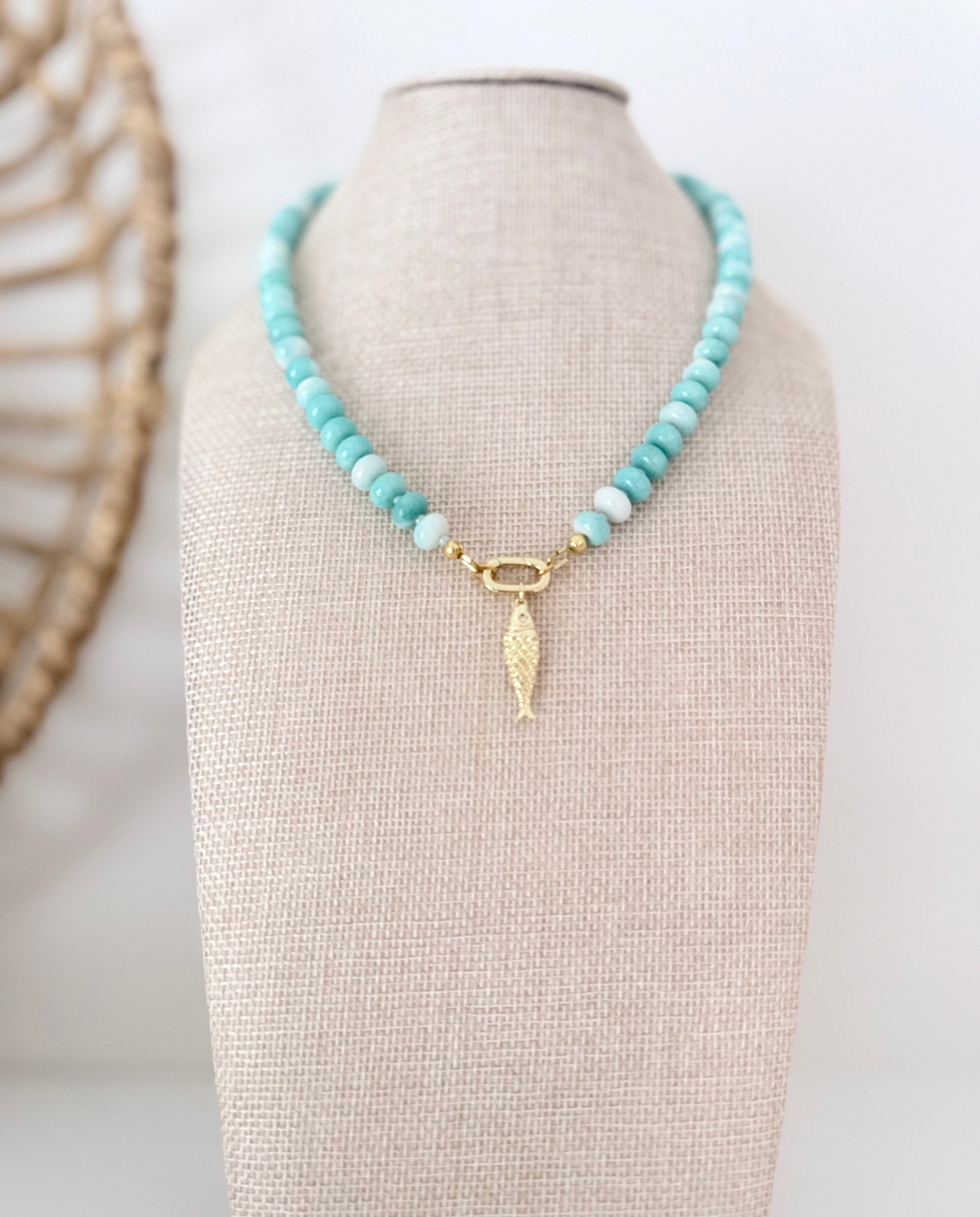 Gemstone Bead Necklace | 12 Colors