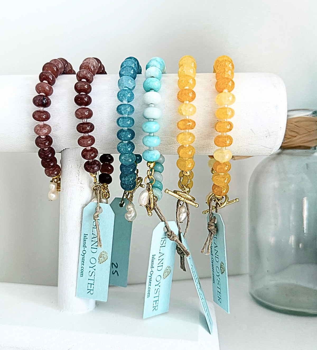 Hidden Pearl Gemstone Bracelet | 5 colors