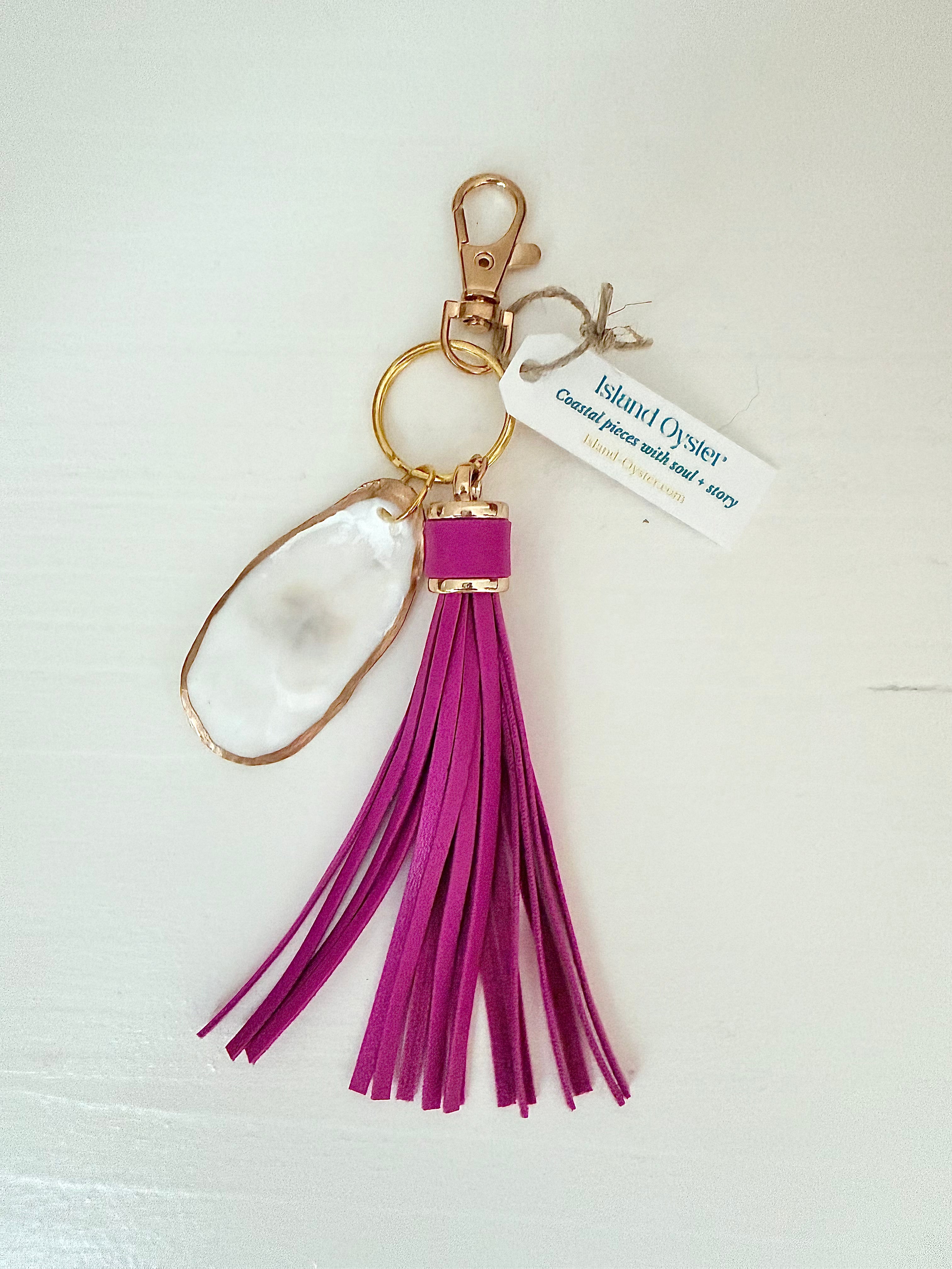 Tassel + Oyster Bag Charm / Keychain