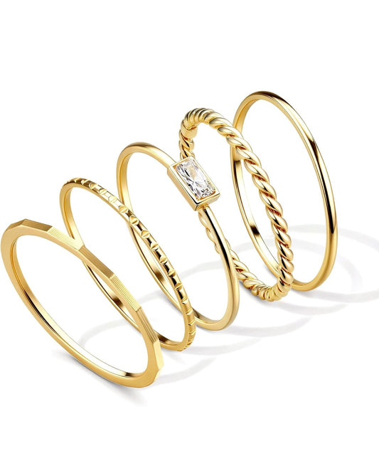 Gold Stacking Rings