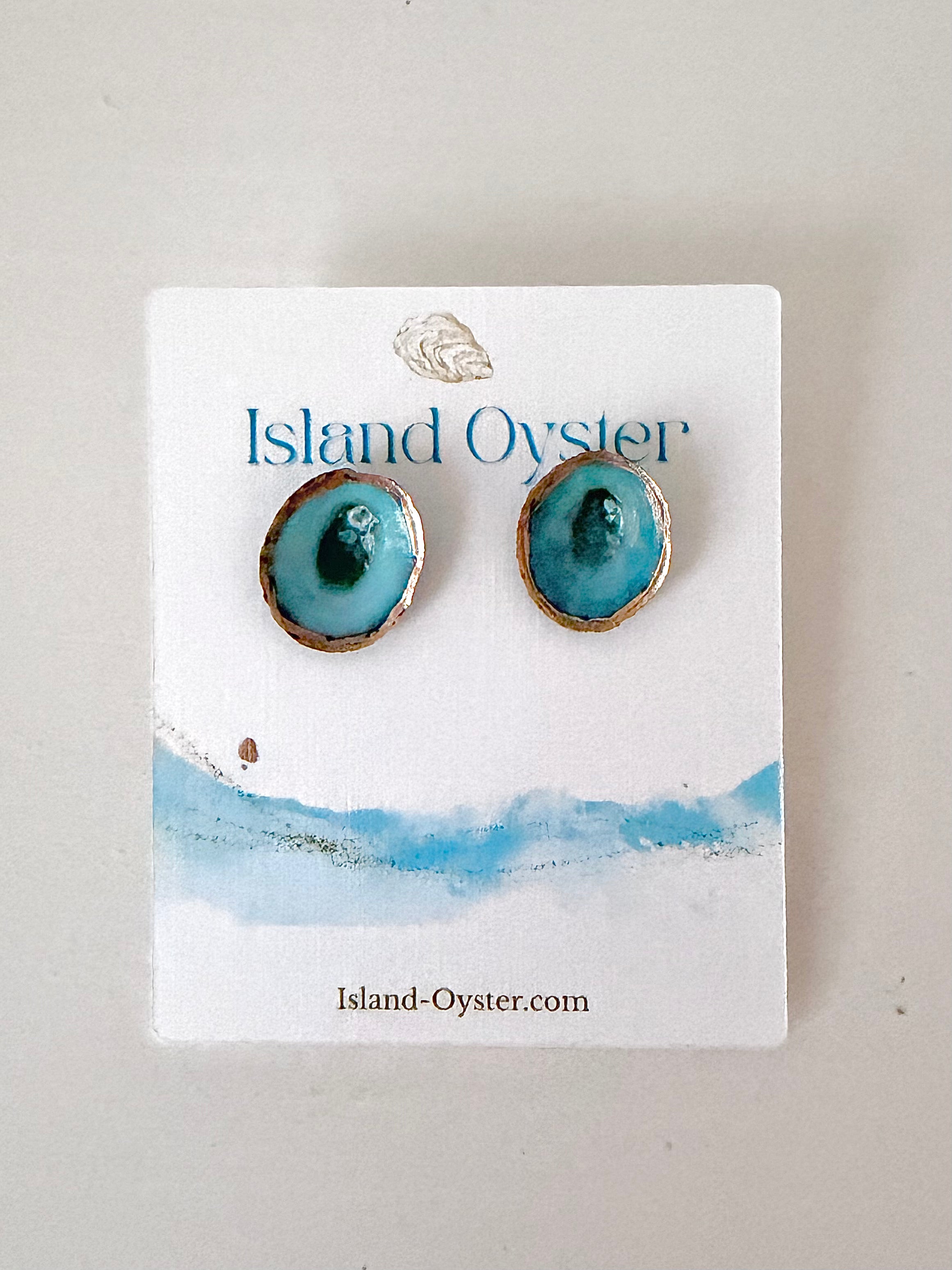 Gold Limpet Stud Earrings