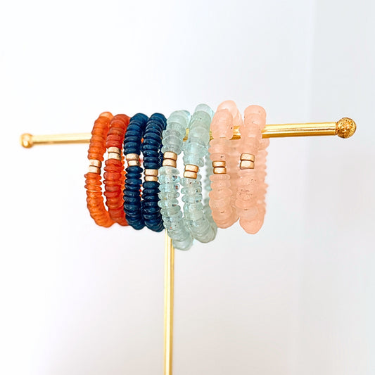 Salt + Sol Sea Glass Disc Bracelet