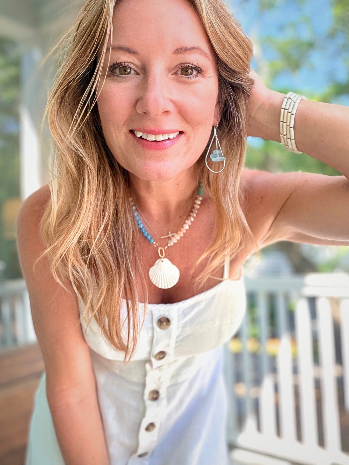 Teardrop Sea glass Earrings