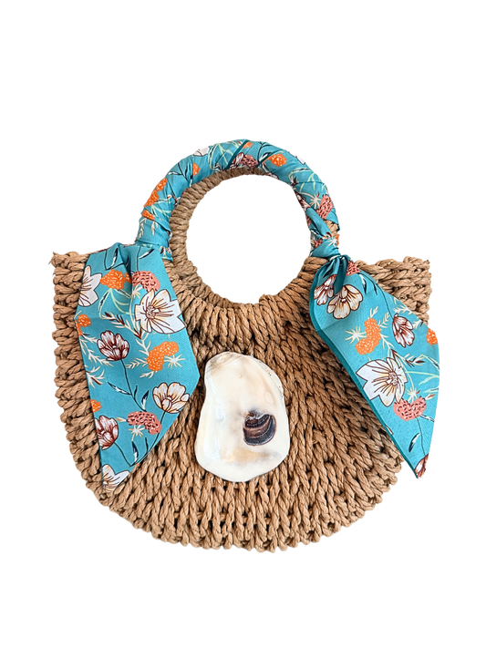 Oyster Wrap Handbag- Sea Bloom