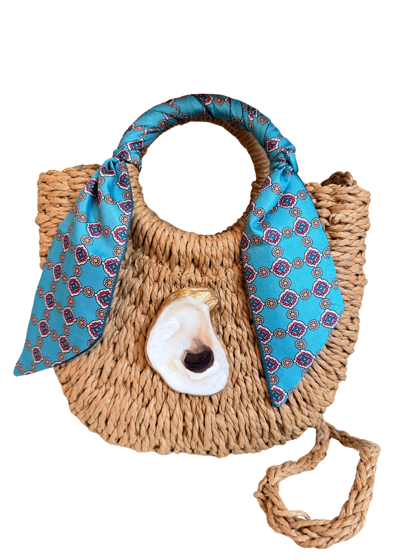 Oyster Wrap Handbag | Teal Water
