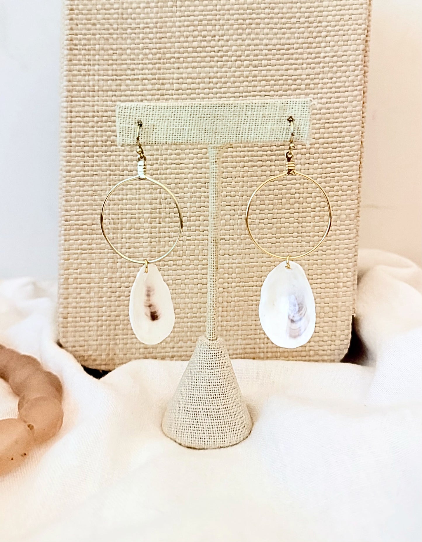 Oyster Shell Hoops